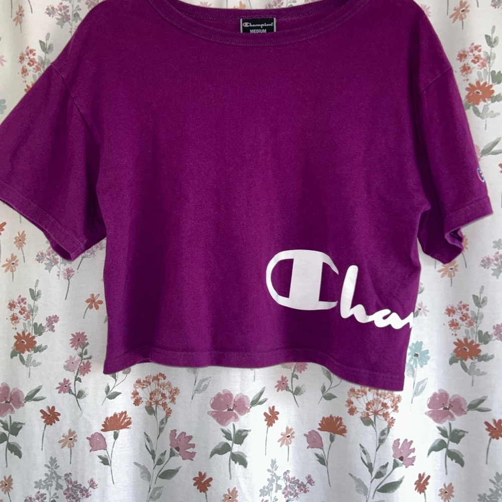 Champion Purple Cropped T-Shirt